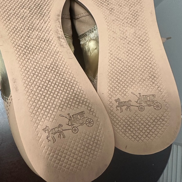 Coach Gold and Tan Women's Sneakers - Picture 3 of 6